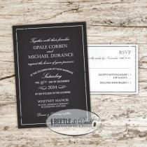 wedding photo - Black Dahlia Printable Wedding Invitation Set