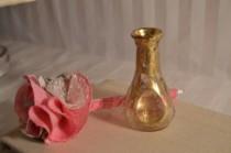 wedding photo - Guest book pen vase -Mercury Glass - Gold or Silver