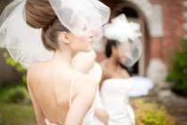 wedding photo - Ivory Wedding Veil -- Classy Bubble Veil Available in other shades
