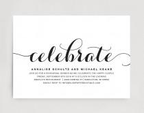 wedding photo - Wedding Rehearsal Dinner Invitation Editable Printable Template - Celebrate PDF Instant Download  