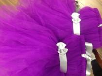 wedding photo - Purple Flower Girl Dress.... Birthday Tutu Dress.... Tutu Dress