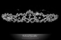 wedding photo - Bridal Tiara, Art Deco Swarovski Crystal Tiara, Vintage Romantic Crystal Cluster Tiara, Rhinestone Tiara, Wedding Tiara, Quincearera Tiara