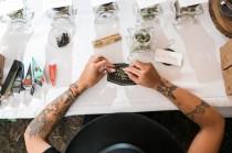 wedding photo - A budtender kept the weed favors legit at this Portland "weeding"