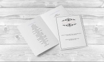 wedding photo -  Wedding Program Templates - Editable PDF - 8.5 x 11 Printable Black Vintage Filigree Foldover Wedding Ceremony Program - DIY You Print