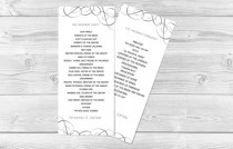 wedding photo -  DIY Wedding Program Template - Grey Swirls Tea Length - Printable Ceremony Program - Instant Download - Adobe Reader Format - DIY You Print