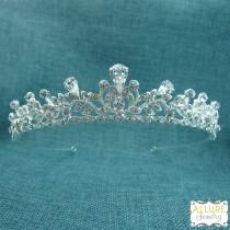 wedding photo - Bridal tiara headpiece, wedding tiara, wedding headpiece, rhinestone tiara, crystal tiara, crystal bridal accessories, tiara 205294474