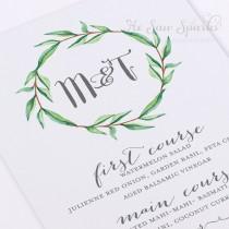wedding photo - Printable Wedding Menu Card - Calligraphy