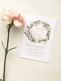 wedding photo - Floral Wedding Invitation Printable Invitation