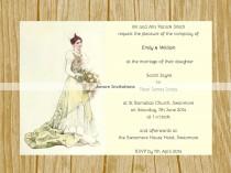 wedding photo - DIY Digital Printable A5 Vintage Wedding Invitation Template – Instant Download – Downloadable - Microsoft Word Format