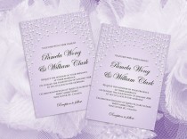 wedding photo -  DIY Printable Wedding Invitation Card Template | Editable MS Word file | 5 x 7 | Instant Download | Silver Diamond Shower Lavender