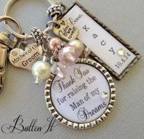 wedding photo - MOTHER of the Groom gift- PERSONALIZED wedding, Mother of bride gift, thank you raising man of my dreams, thank you gift, blush pink silver