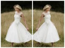 wedding photo -  Princess A-line Halter Scoop Beading Short Wedding Dress with Zipper Back