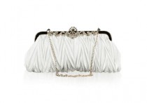 wedding photo -  Vintage Satin Wedding Handbag w/Shoulder Chain