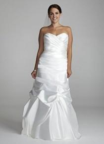 wedding photo -  Plus Size Sweetheart Charmeuse Wedding Dress with Pick-Up Skirt