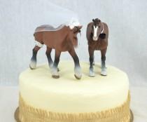 wedding photo - Horse Wedding Cake Topper Western Wedding Cake Topper Country Wedding Cake Topper Horses Clydesdale Wedding Cake Decoration by SheriSewSweet