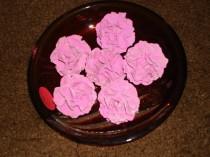 wedding photo - Edible Gumpaste Carnations / Double Petal Hollyhocks for Wedding Cakes and Cupcakes