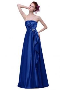 wedding photo -  A Line Strapless Bridesmaid Gown