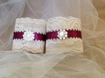 wedding photo - Burgundy and Ivory Napkin Holders for Country Weddings, Bridal or Baby Showers - Engagement/Rehearsal/Wedding Table Decor - Set of 25