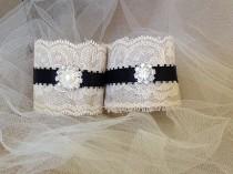 wedding photo - Black and Ivory Napkin Holders for Country Weddings, Bridal or Baby Showers - Engagement/Rehearsal/Wedding Table Decor - Set of 25