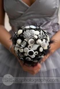 wedding photo - The Holly Golightly Button Bouquet