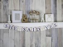 wedding photo - Engagement party Banner, Engagement Party Idea, She Said Yes Banner, Bridal Shower Banner, Hens Party