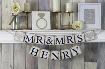 wedding photo - Mr and Mrs Sign, Mr and Mrs Banner, Mr and Mrs, Wedding Sign, Wedding Decor, Wedding Sign, Rustic Wedding Sign, Sweetheart Table, Gift