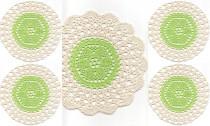 wedding photo - Crochet doilies set of 5, lace doily, table decoration, crocheted place mat, center piece, doily tablecloth, table runner, napkin, coasters