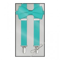 wedding photo -  Tiffany Blue Suspender & Bow Tie Set