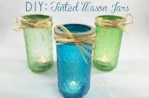 wedding photo - DIY: Tinted Mason Jars - DIY Bride