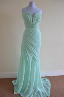 wedding photo - Ready to Wear 'Elle' strapless sweetheart draped bodycon bodice with flowing skirt