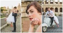 wedding photo - They eloped in Rome inspired by Audrey Hepburn's Roman Holiday! How romantic!