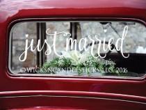 wedding photo - Wedding Getaway Car Decal