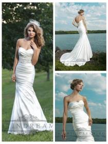 wedding photo -  Strapless Ruched Sweetheart Wedding Dresses with Pleated Skirt
