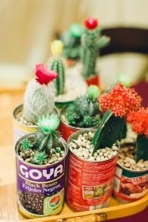 wedding photo - These cactus can favors are the chic and easy favor you're looking for