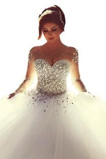 wedding photo -  Crystal Ball Gown Wedding Dress