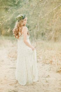 wedding photo - The Eve Flower Crown created with lush greenery
