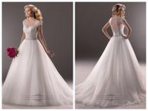 wedding photo -  Strapless Sweetheart Embroidered Lace Appliques Ball Gown Wedding Dresses
