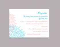 wedding photo -  DIY Wedding RSVP Template Editable Word File Download Rsvp Template Printable RSVP Cards Blue Pink Rsvp Card Template Floral Rsvp Card
