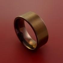 wedding photo - Titanium and Bronze Band Custom Made Ring to Any Sizing and Finish 3-22