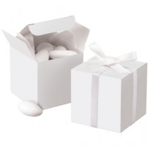 wedding photo -  White Square Favor Box Kit, 100 Count