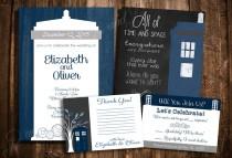 wedding photo - Doctor Who TARDIS Wedding Invitation Set - Personalized Printable Wedding Stationary Kit - Create Your Own Package