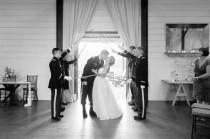 wedding photo - The Saber Arch Wedding Tradition