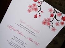 wedding photo - Printable Cherry Blossom Wedding Invitation