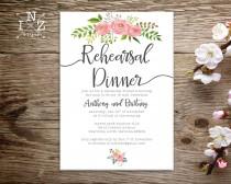 wedding photo - Printable Rehearsal Dinner Invitation - Floral Rehearsal Dinner