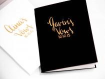 wedding photo - Wedding Vow Books, Gold Wedding Vow Books, Black and White Vow Books, Wedding Vow Book Set, His and Hers Vow Books