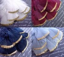 wedding photo - Wholesale / Bulk - GOLD DIPPED feathers – metallic gold hand painted individual turkey feathers / 3-4 in (7.5-10 cm) long / FB115G