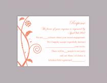 wedding photo -  DIY Wedding RSVP Template Editable Text File Instant Download Rsvp Template Printable RSVP Cards Floral Orange Rsvp Card Elegant Rsvp Card