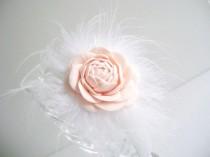 wedding photo - Flower Girl Head Band Hair Accessories Wedding Flower Girl Pink Hair Flower