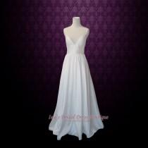 wedding photo - Simple Yet Elegant Slim A-line Wedding Dress with Sweetheart Neck Line and Low Back