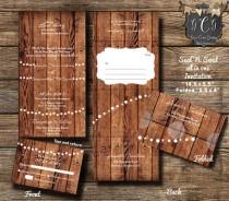 wedding photo -  25 Rustic Wood Seal and Send invitations,Seal and Send Wedding invitations, Seal 'N Send invitation, All in One invitations, RSVP postcard